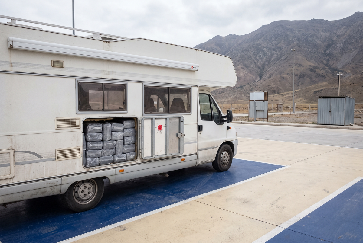 819 kilos de drogue dans les parois d'un camping-car à la frontière basque
